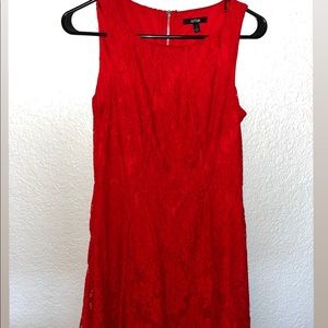 Red Lace Formal Dress